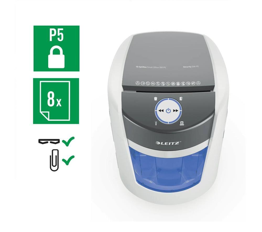 LEITZ IQ OptiMax Small Office P5 Micro Cut Paper Shredder image number 9 of 9