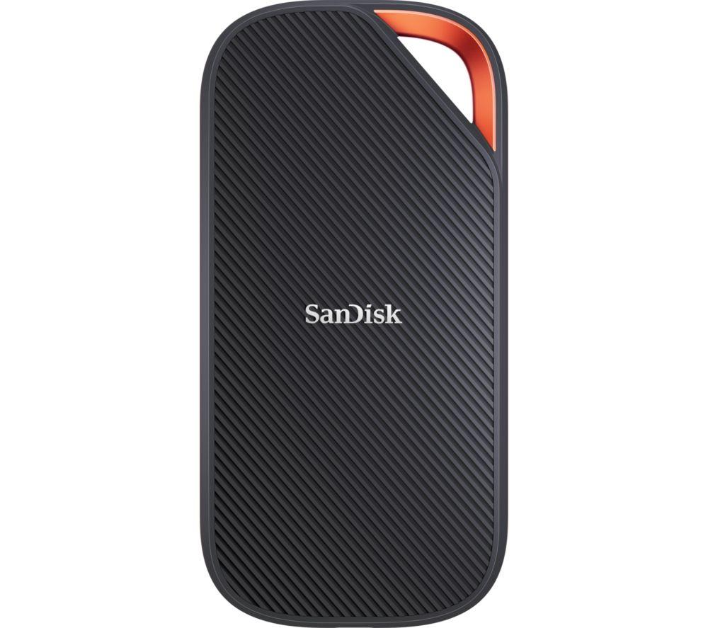Sandisk Extreme Pro Portable External Ssd With Usb4 - 2 Tb, Black, Black