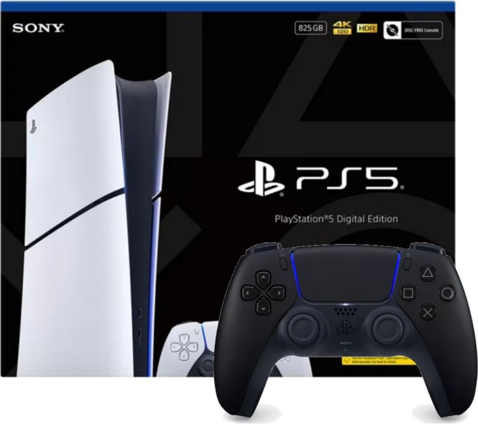 SONY PlayStation 5 Digital Edition & Black PS5 DualSense Wireless Controller Bundle