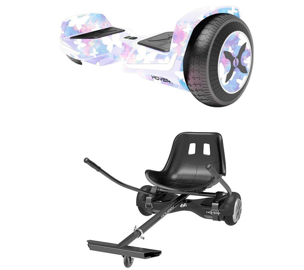 HOVER-1 Fusion Hoverboard & Hoverboard Buggy Attachment Bundle - Butterfly