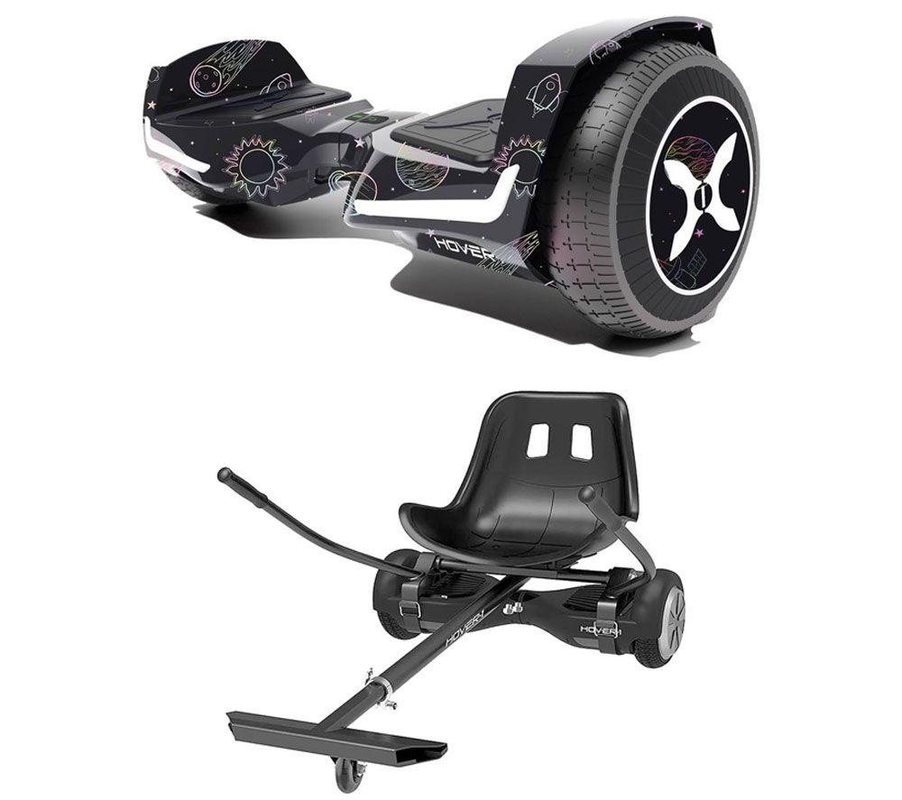 HOVER-1 Fusion Hoverboard & Hoverboard Buggy Attachment Bundle - Space