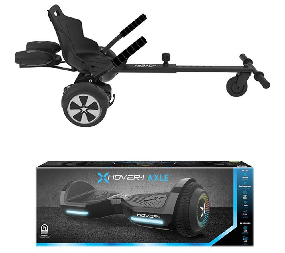 HOVER-1 Axle H1-AXL-BLK Hoverboard & Falcon-1 Hoverboard Buggy Attachment Bundle - Black