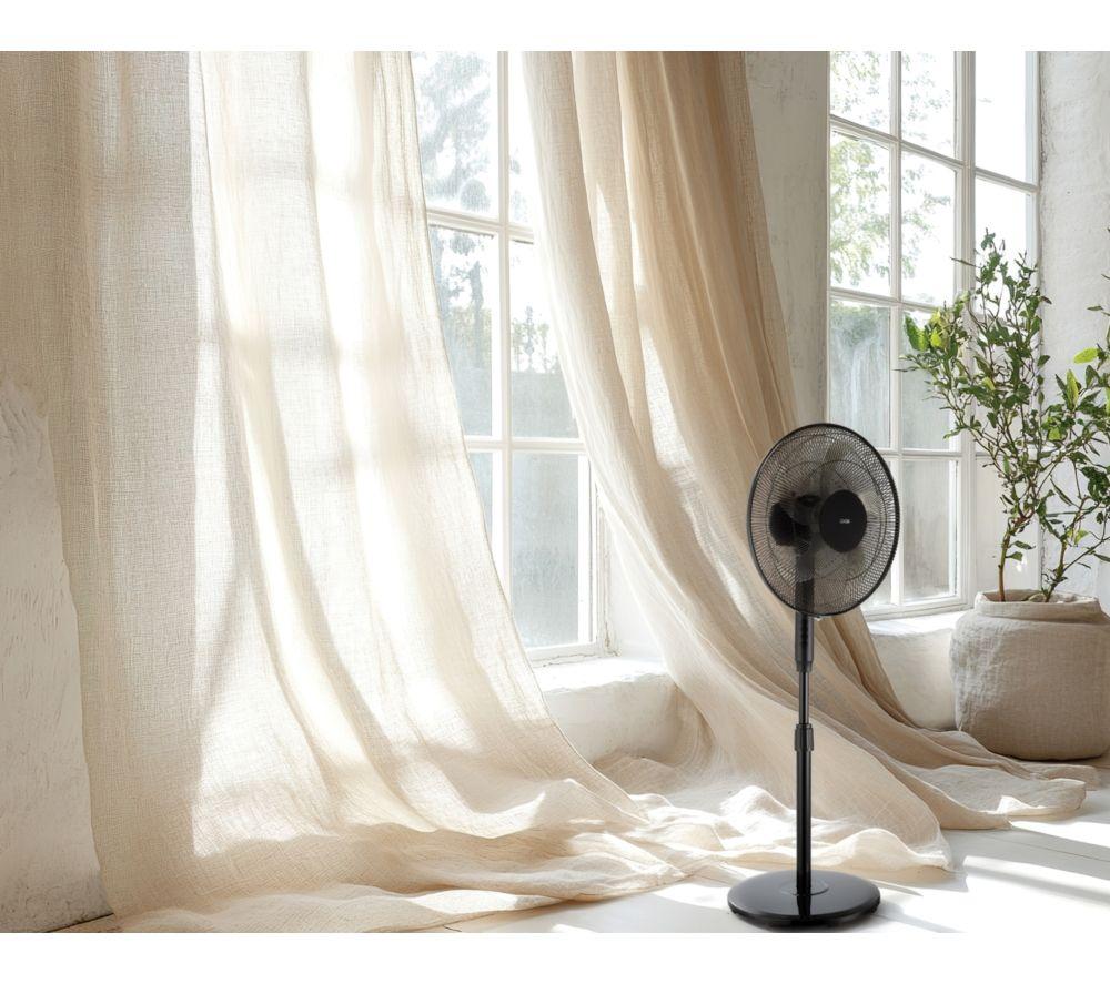 LOGIK L16PFB26 16" Pedestal Fan - Black image number 2 of 5