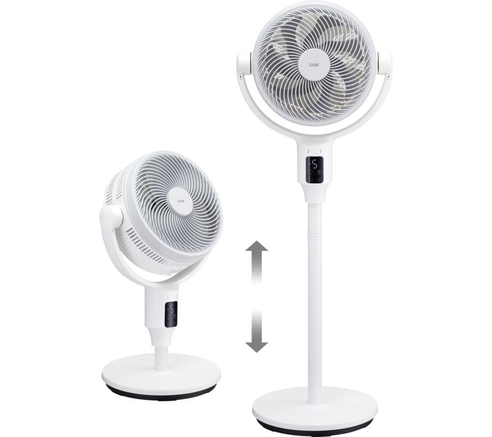 LOGIK L10PFCD26 10" Pedestal Fan - White image number 2 of 7