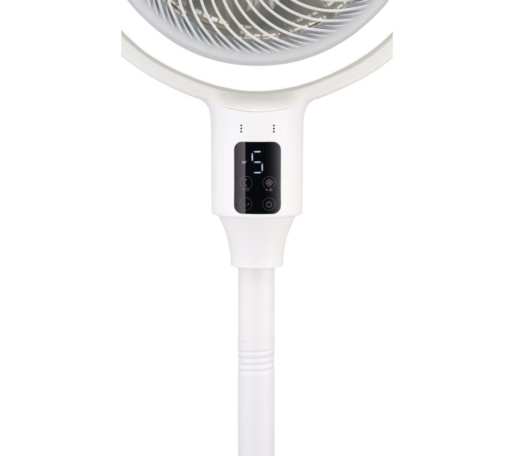 LOGIK L10PFCD26 10" Pedestal Fan - White image number 4 of 7