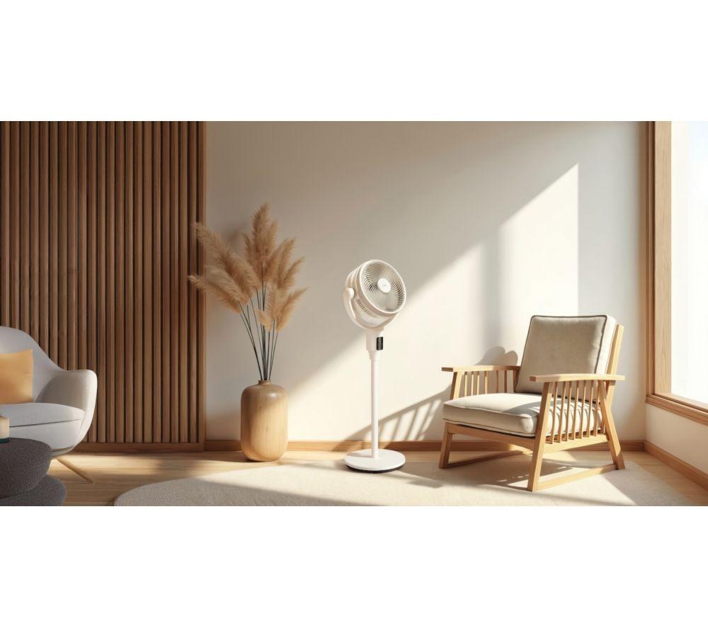 LOGIK L10PFCD26 10" Pedestal Fan - White image number 7 of 7