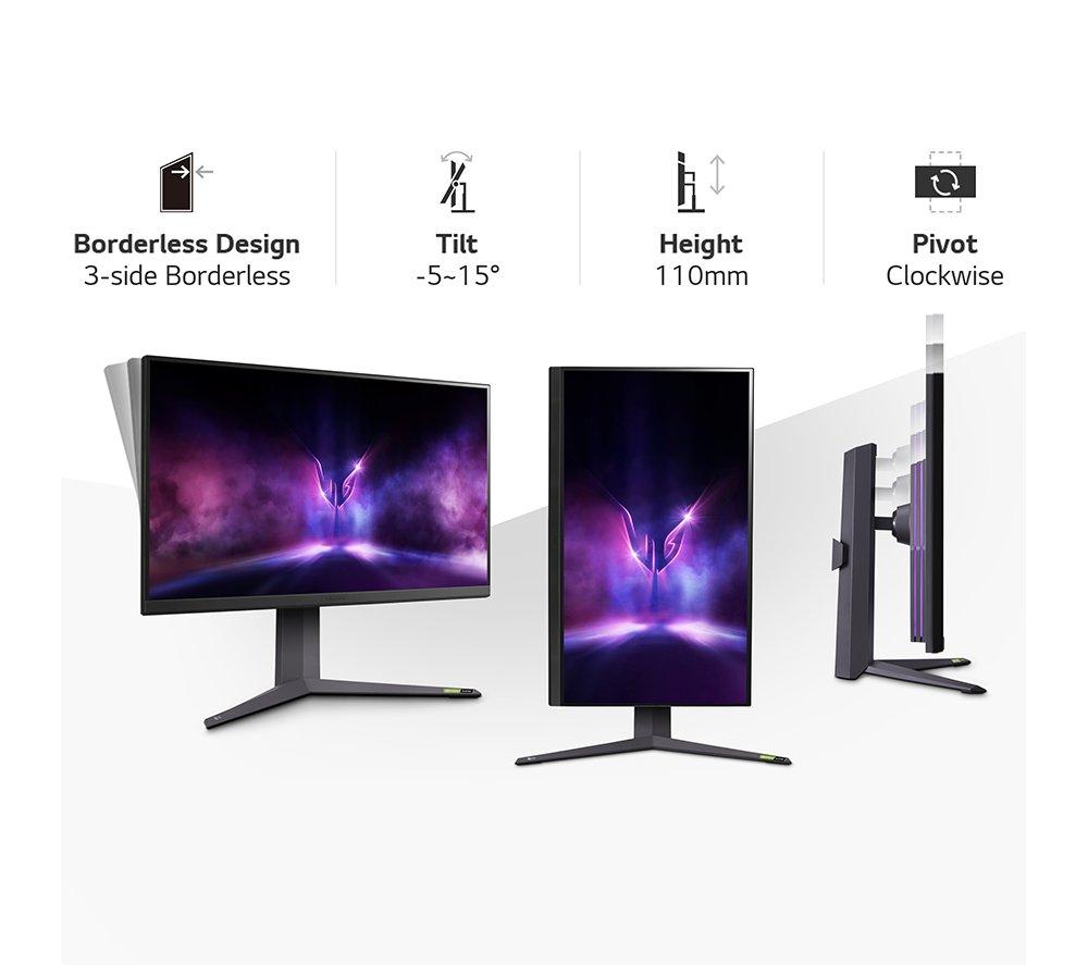 LG UltraGear 32GR93U-B 4K Ultra HD 32" LED Gaming Monitor - Purple Grey image number 4 of 12