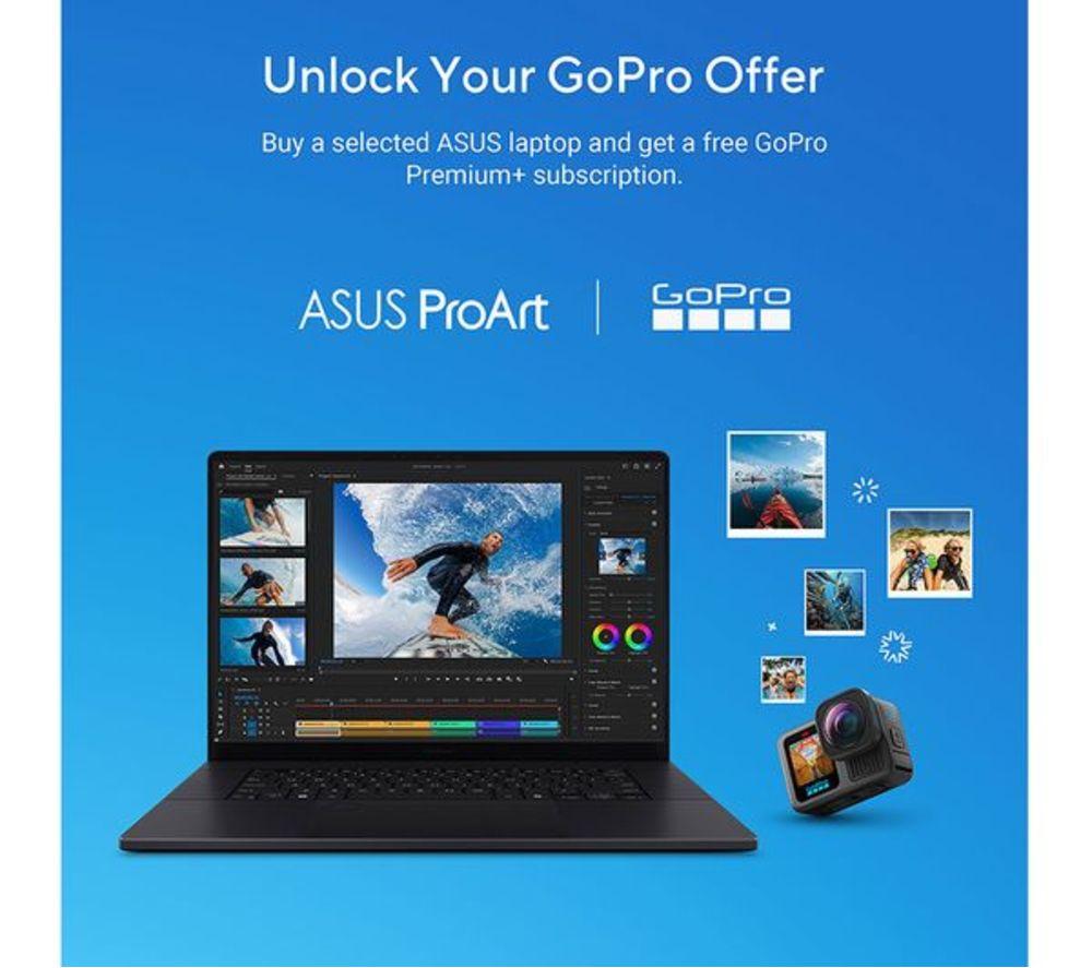 ASUS ProArt P16 Copilot+ PC OLED 16" Refurbished Laptop - AMD Ryzen AI 9, 2TB SSD, Nano Black (Very Good Condition) image number 8 of 16