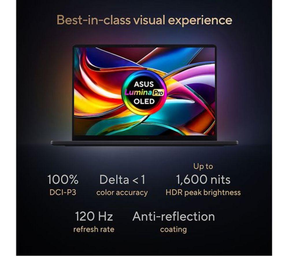 ASUS ProArt P16 Copilot+ PC OLED 16" Refurbished Laptop - AMD Ryzen AI 9, 2TB SSD, Nano Black (Very Good Condition) image number 9 of 16