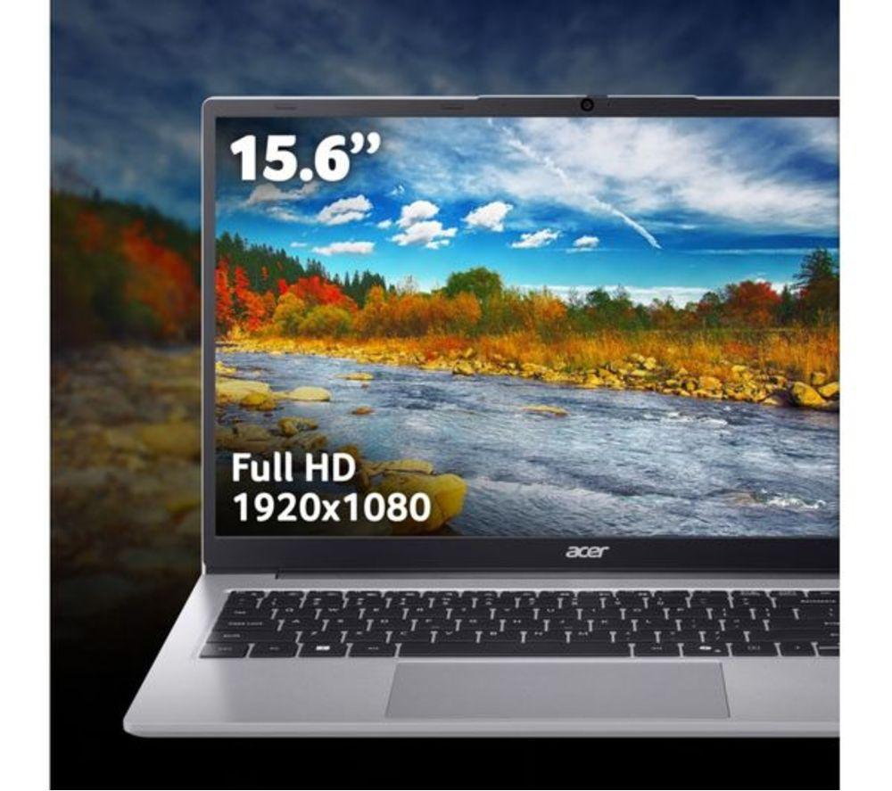 ACER Aspire Lite 15.6" Refurbished Laptop - AMD Ryzen 3, 128 GB SSD, Silver (Very Good Condition) image number 3 of 4
