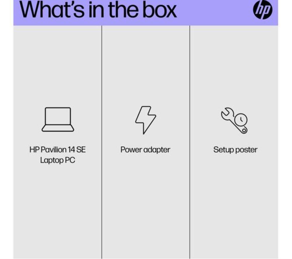 HP Pavilion SE 14-ep1520sa 14" Refurbished Laptop - Intel&reg; Core&trade; Ultra 5, 256 GB SSD, Silver (Very Good Condition) image number 9 of 11