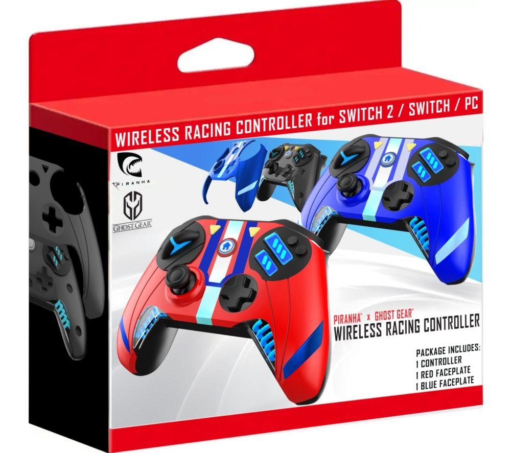 PIRANHA X Ghostgear Kart Wireless Racing Controller for Switch 2 - Red image number 2 of 4
