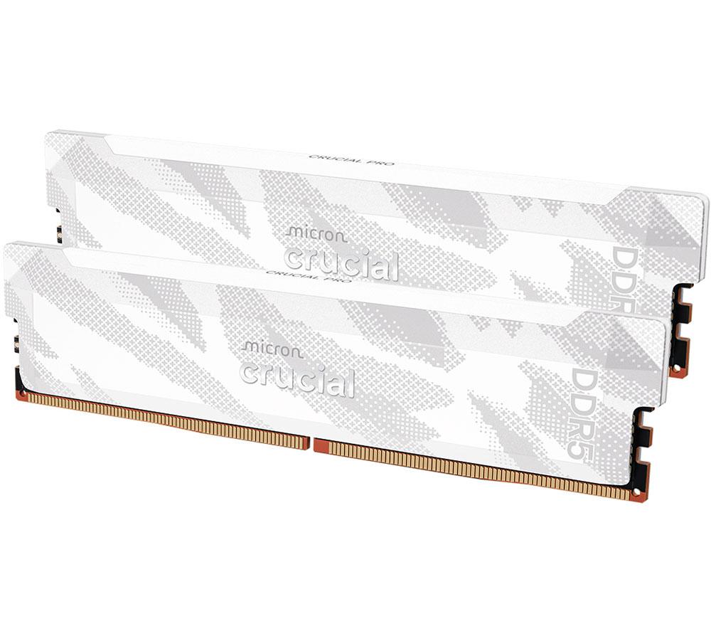 CRUCIAL Pro Overclocking 32 GB 6400 MHz DDR5 Memory Kit - 16 GB x 2, White