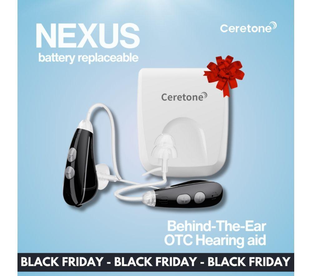 CERETONE CE-D36AT Nexus Behind Ear Hearing Aids - Black image number 2 of 8