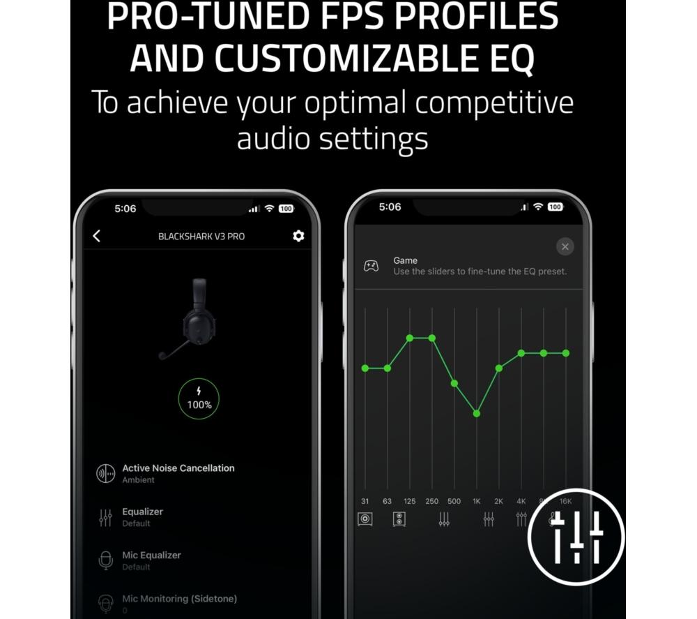 RAZER BlackShark V3 Pro Wireless 7.1 Gaming Headset - Black image number 9 of 11