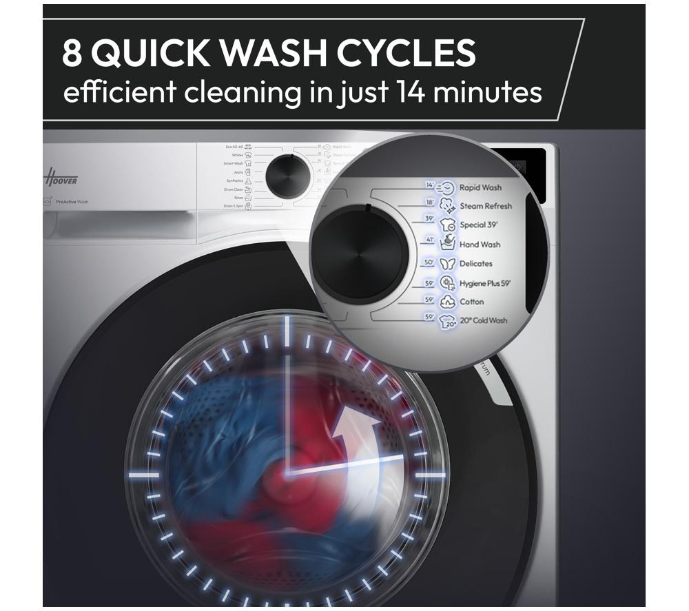 HOOVER Pro Wash Series 5 HBR 610BCLG-80 WiFi-enabled 10 kg 1600 Spin Washing Machine - White image number 9 of 16
