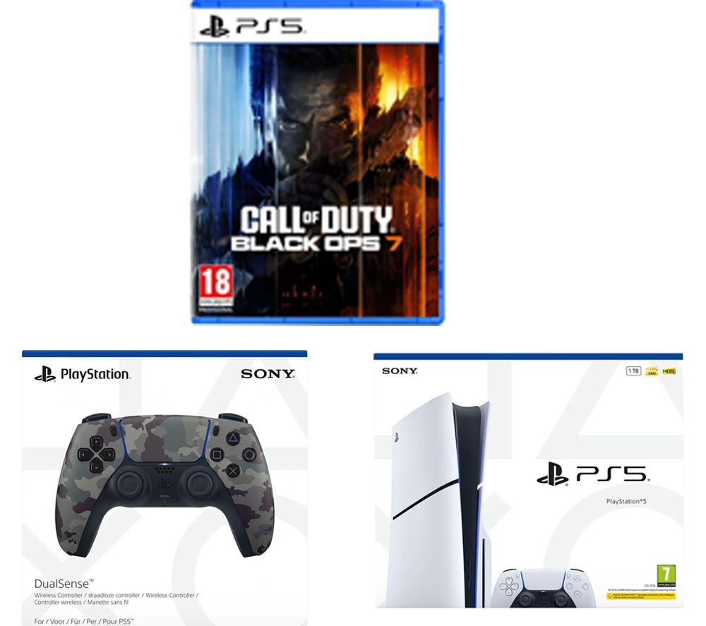 SONY PlayStation 5, Camo Grey Wireless Controller & Call of Duty: Black Ops 7 Bundle