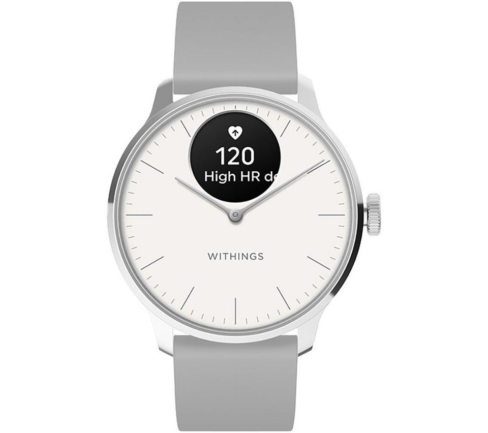 WITHINGS ScanWatch Light Hybrid Smart Watch - Pearl White, 37 mm