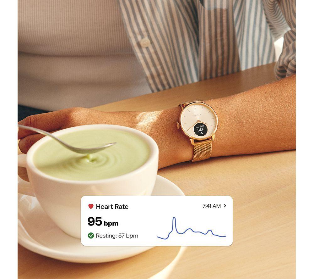 WITHINGS ScanWatch Light Hybrid Smart Watch - Pearl White, 37 mm image number 7 of 11