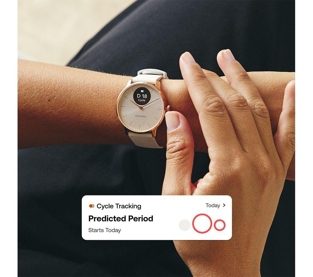 WITHINGS ScanWatch Light Hybrid Smart Watch - Pearl White, 37 mm image number 9 of 11