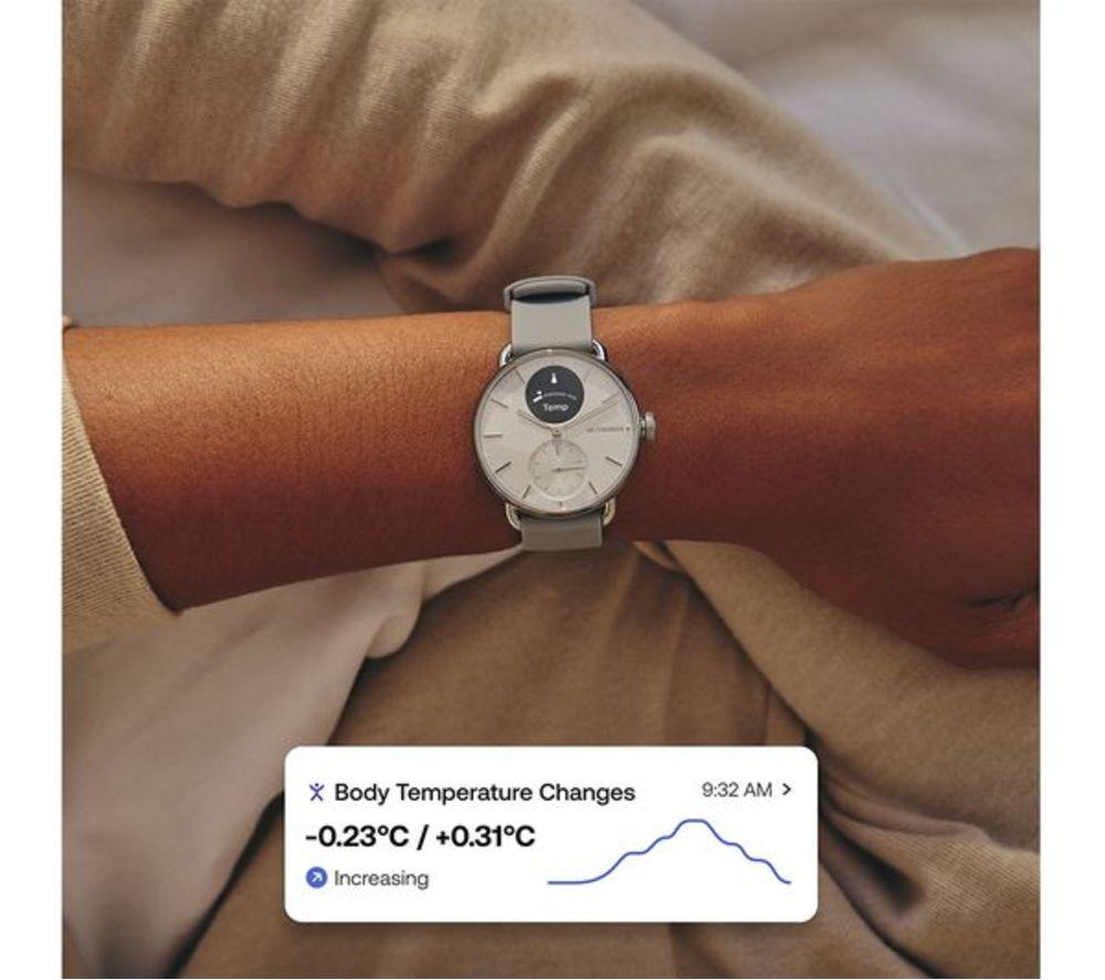 WITHINGS ScanWatch 2 Hybrid Smart Watch - White, 38 mm image number 8 of 11