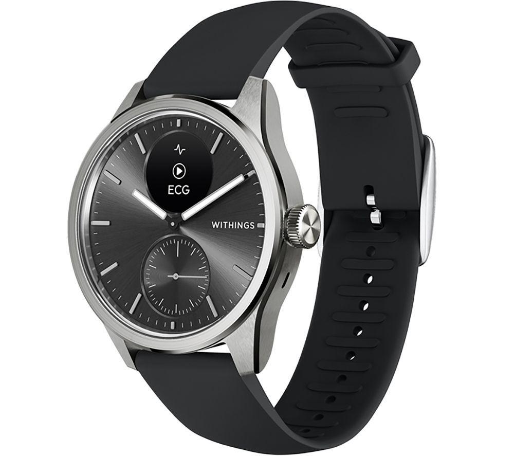 Withings Scanwatch 2 Hybrid Smart Watch - Black, 42 Mm, Black,Silver/Grey