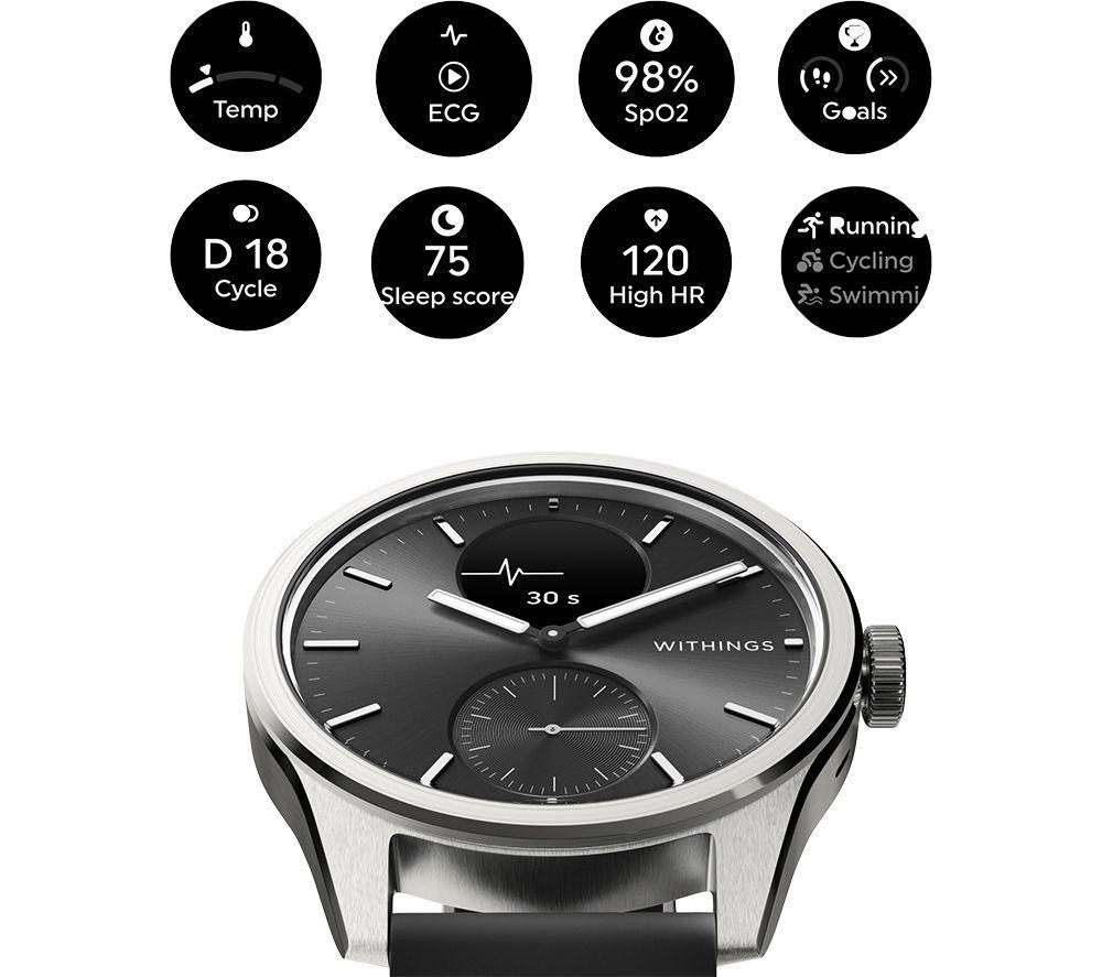WITHINGS ScanWatch 2 Hybrid Smart Watch - Black, 42 mm image number 4 of 11