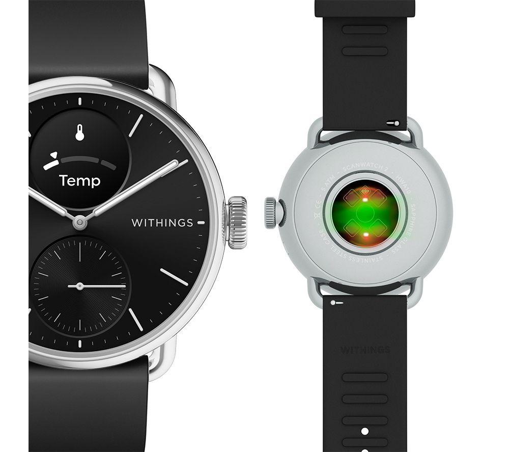 WITHINGS ScanWatch 2 Hybrid Smart Watch - Black, 38 mm image number 5 of 11