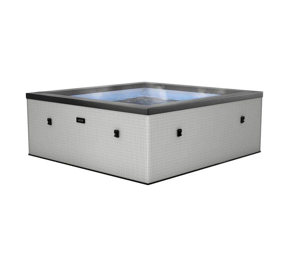 B&Q -  Wave Garda 4-Person Square Rigid Eco Foam Hot Tub70-Jet Massage SystemEnergy-EfficientGraphite Grey - Image 5
