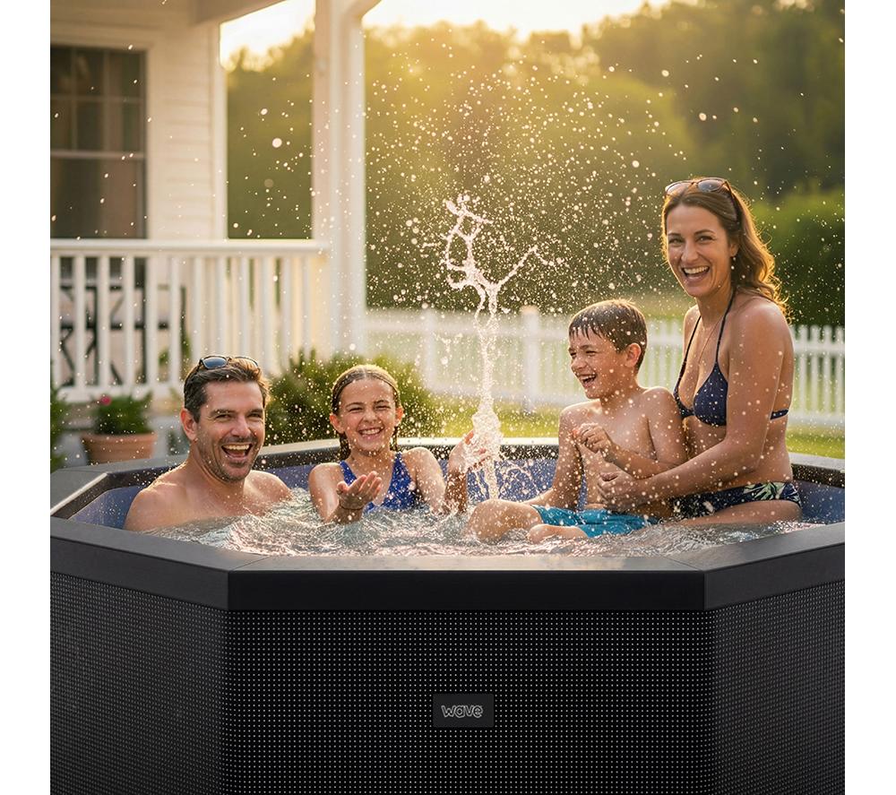 WAVE Como Eco Foam Smart Hot Tub - Charcoal Black image number 2 of 7