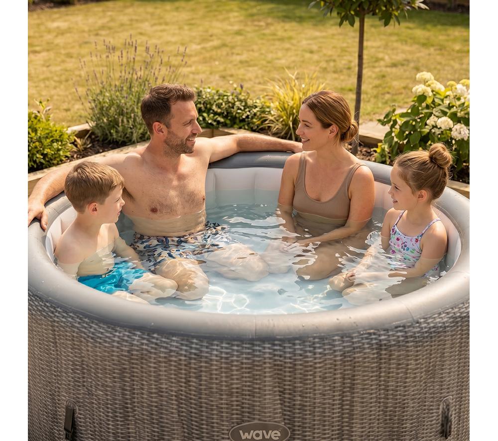 WAVE The Atlantic Inflatable Hot Tub - Grey Rattan image number 2 of 6