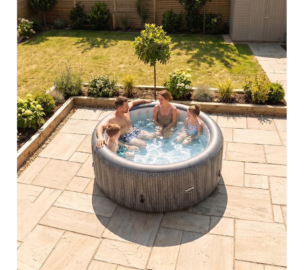WAVE The Atlantic Inflatable Hot Tub - Grey Rattan image number 3 of 6