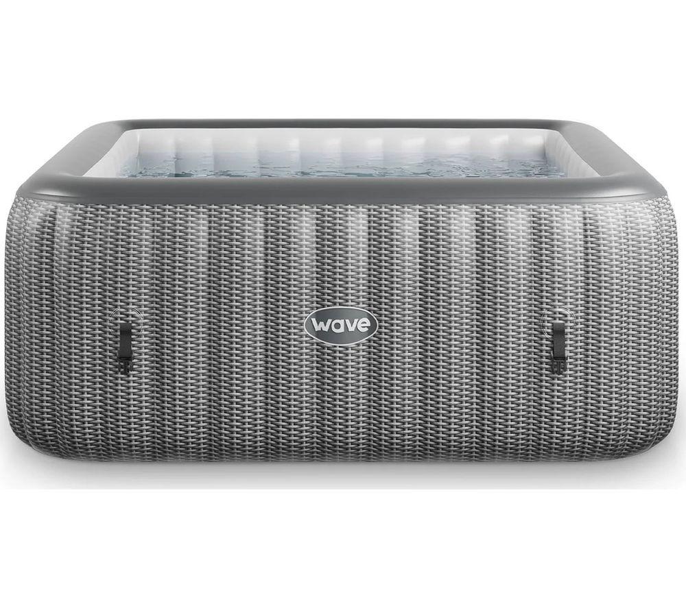 Wave Pacific Inflatable Hot Tub - Grey Rattan