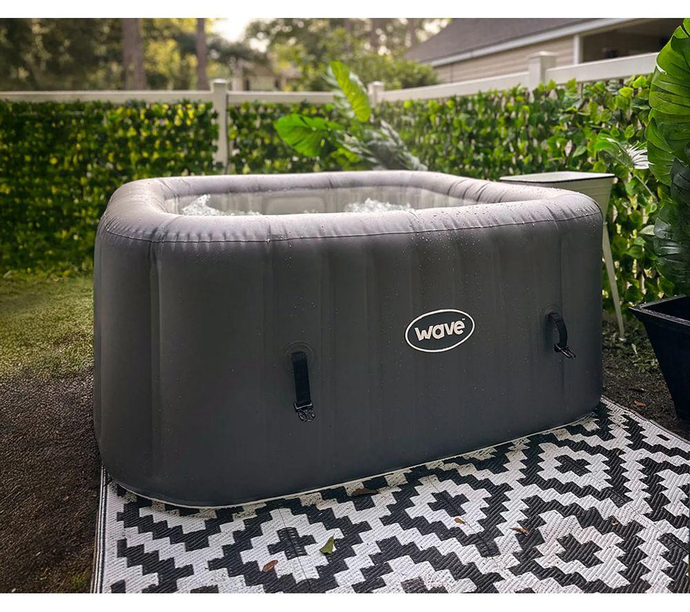WAVE Pacific Inflatable Hot Tub 6 Persons - Dark Grey image number 10 of 11