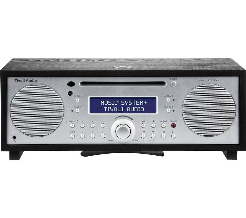 TIVOLI Music System+ Bluetooth All-in-One Traditional Hi-Fi System - Black Ash & Silver