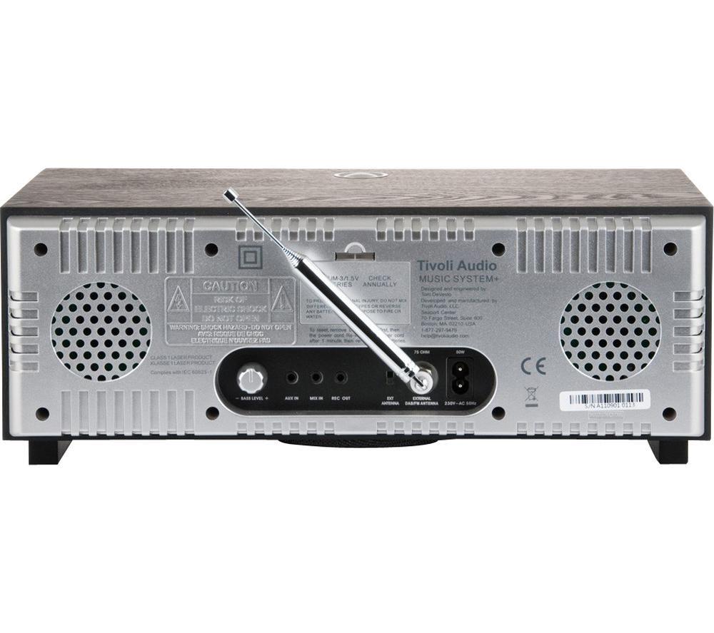 TIVOLI Music System+ Bluetooth All-in-One Traditional Hi-Fi System - Black Ash & Silver image number 3 of 4