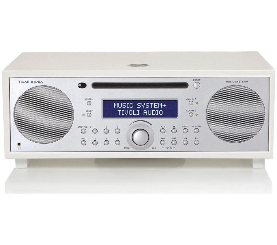 TIVOLI Music System+ Bluetooth All-in-One Traditional Hi-Fi System - White & Silver