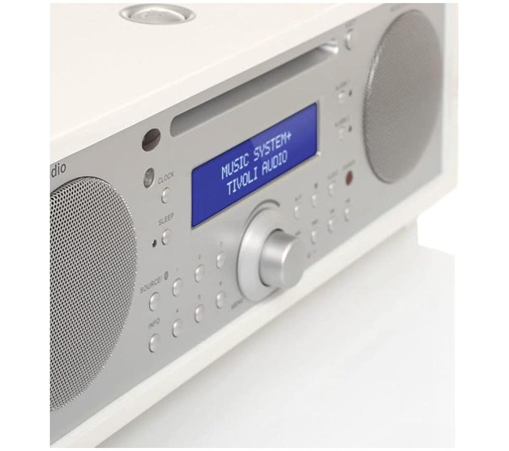 TIVOLI Music System+ Bluetooth All-in-One Traditional Hi-Fi System - White & Silver image number 3 of 3