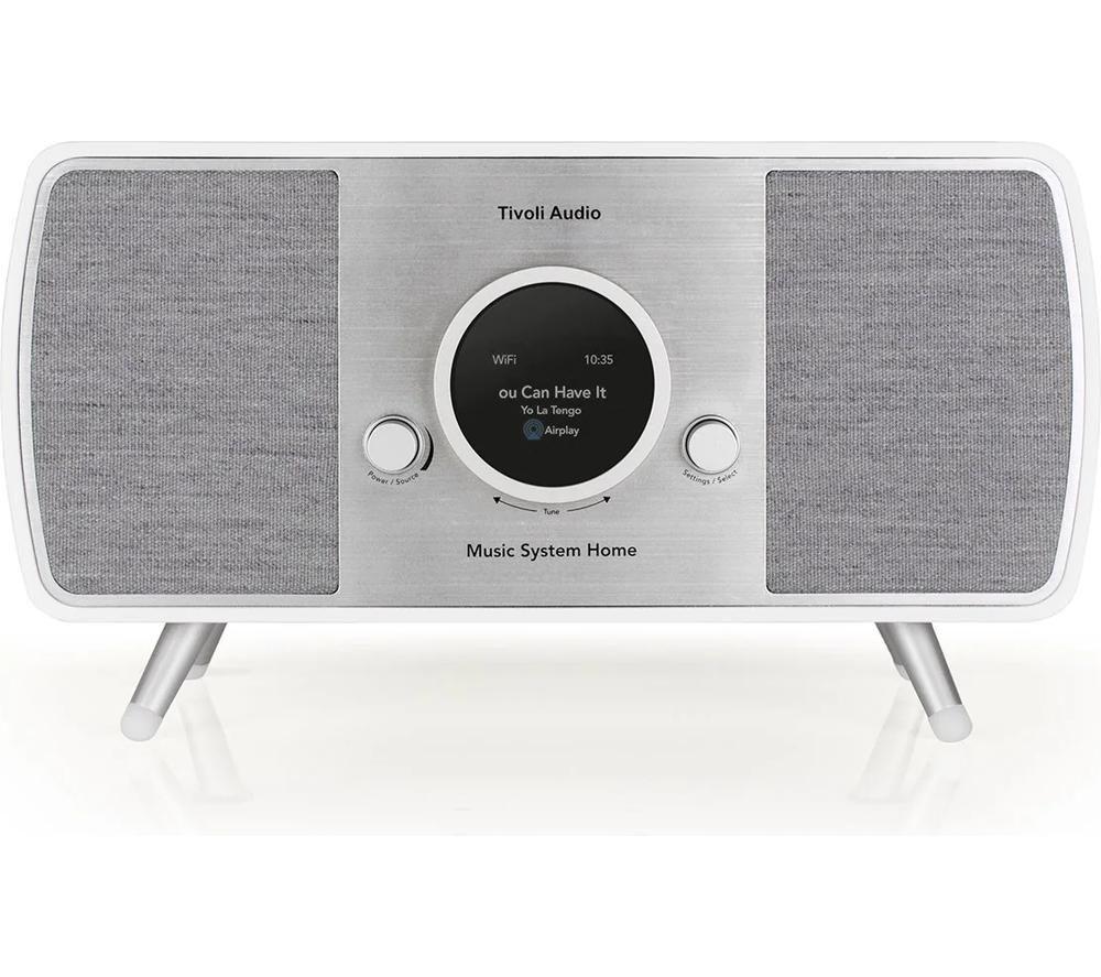 Tivoli Music System Home Gen 2 Wireless Multi-Room Traditional Hi-Fi System - White & Grey, Silver/Grey,White