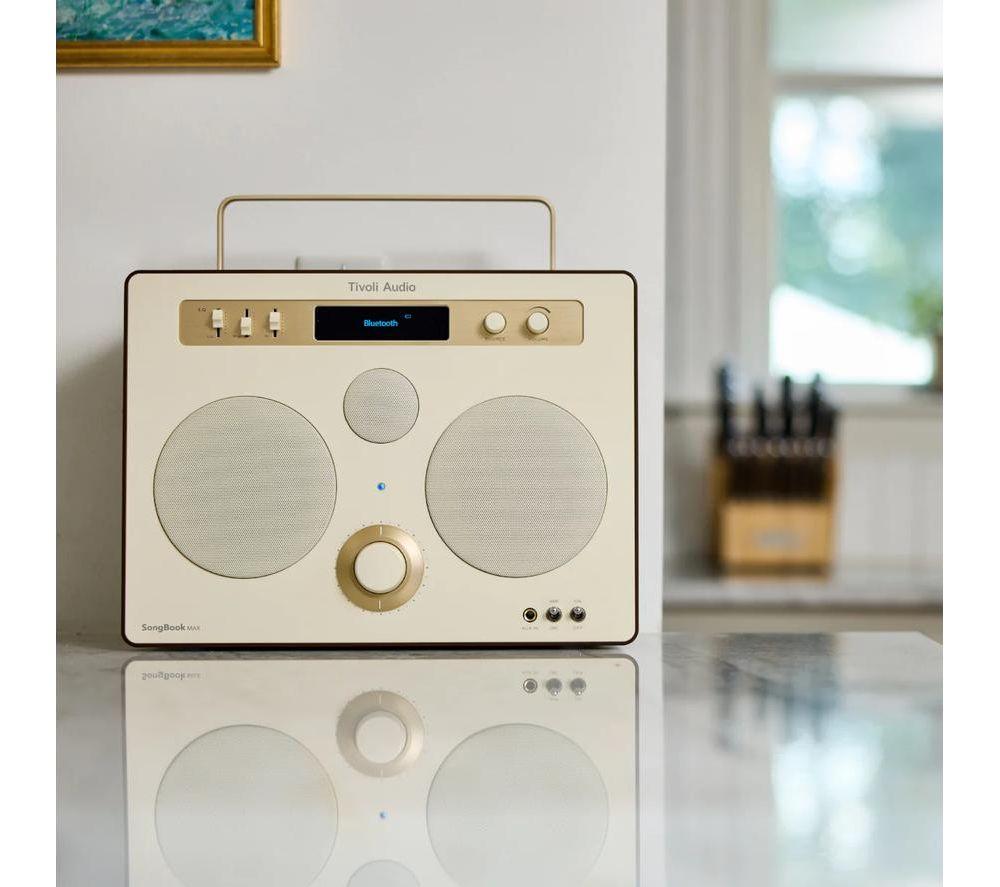 TIVOLI SongBook Max Portable DAB+/FM Bluetooth Speaker - Cream & Brown image number 5 of 5