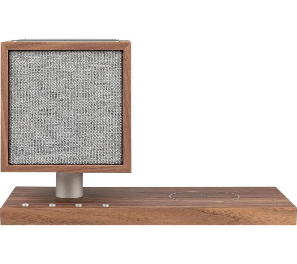 TIVOLI Revive Bluetooth Speaker with Wireless Charging Pad & LED Lamp - Walnut & Grey