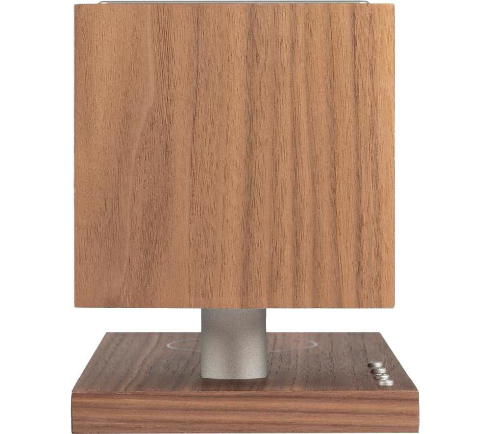TIVOLI Revive Bluetooth Speaker with Wireless Charging Pad & LED Lamp - Walnut & Grey image number 3 of 5