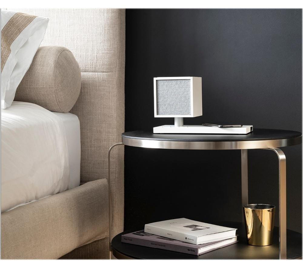 TIVOLI Revive Bluetooth Speaker with Wireless Charging Pad & LED Lamp - White & Grey image number 4 of 4