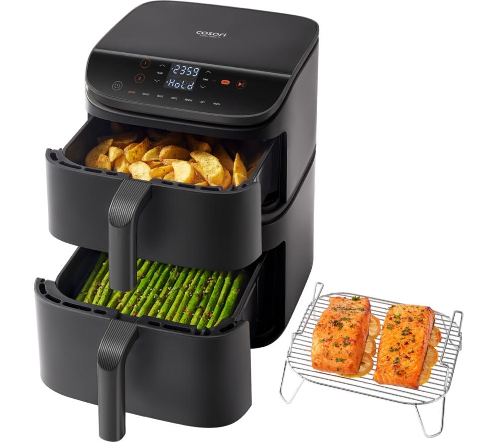 Cosori Turbo Tower 10.8L Dual Air Fryer - Black, Black