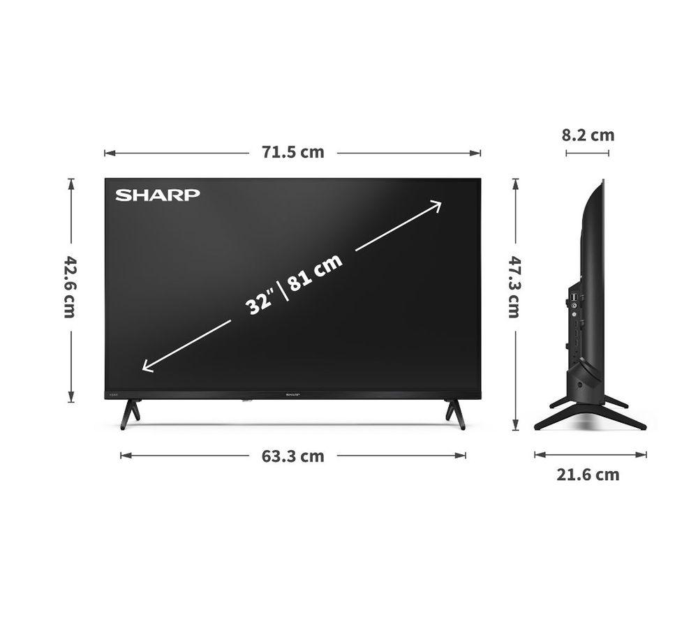 SHARP 1T-C32HE3245KB 32" Smart HD Ready HDR QLED TV image number 11 of 11
