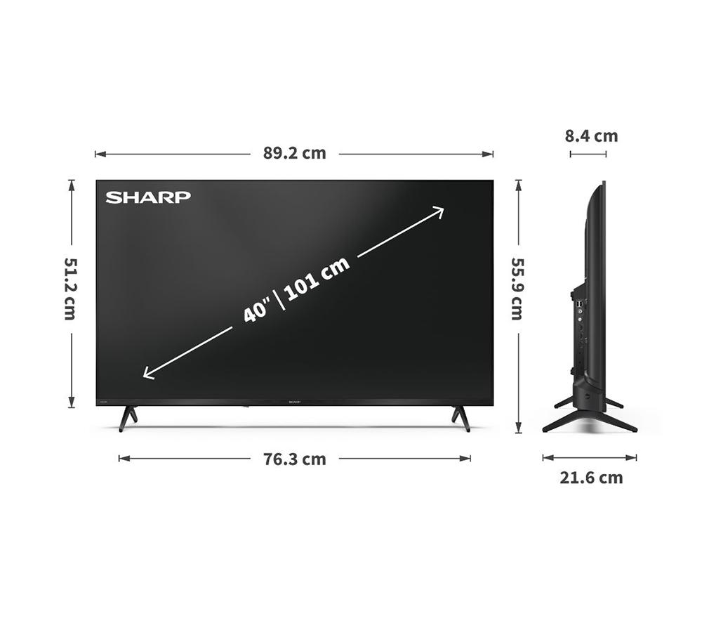 SHARP 2T-C40HE3245KB 40" Smart Full HD HDR QLED TV image number 2 of 10