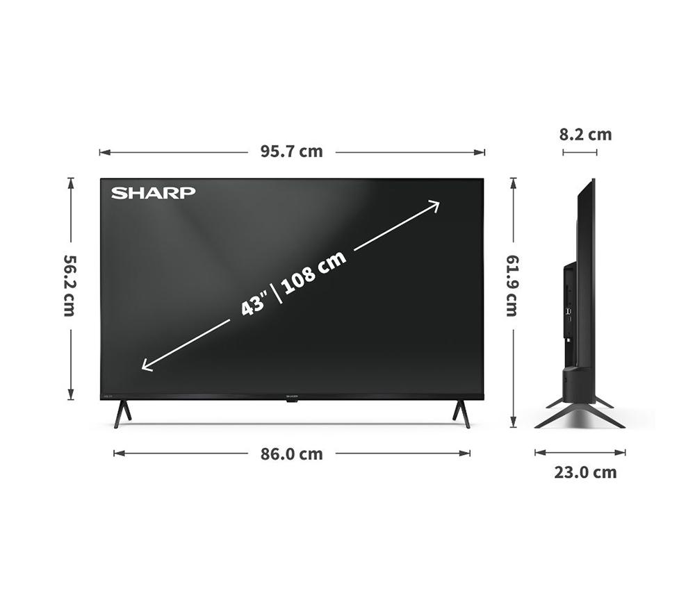 SHARP 4T-C43HM5245KB 40" Smart 4K Ultra HD HDR QLED TV image number 2 of 11