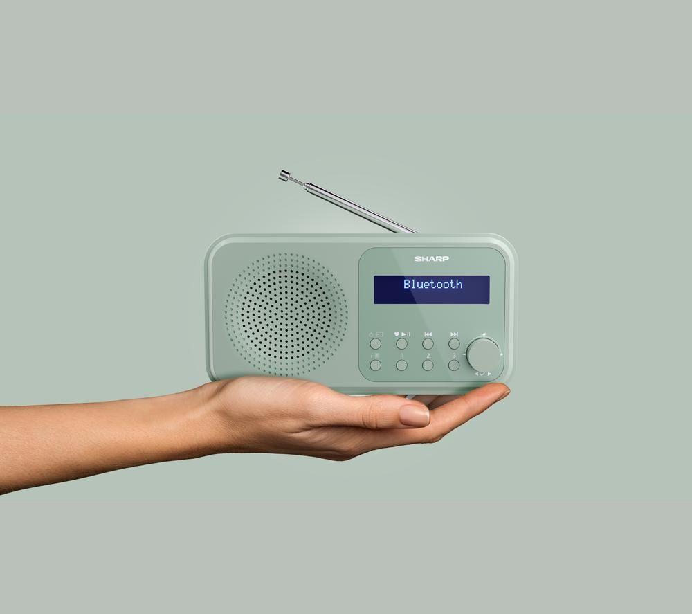 SHARP Tokyo DR-P420 Portable DAB+/FM Bluetooth Radio - Aquamarine Green image number 7 of 7