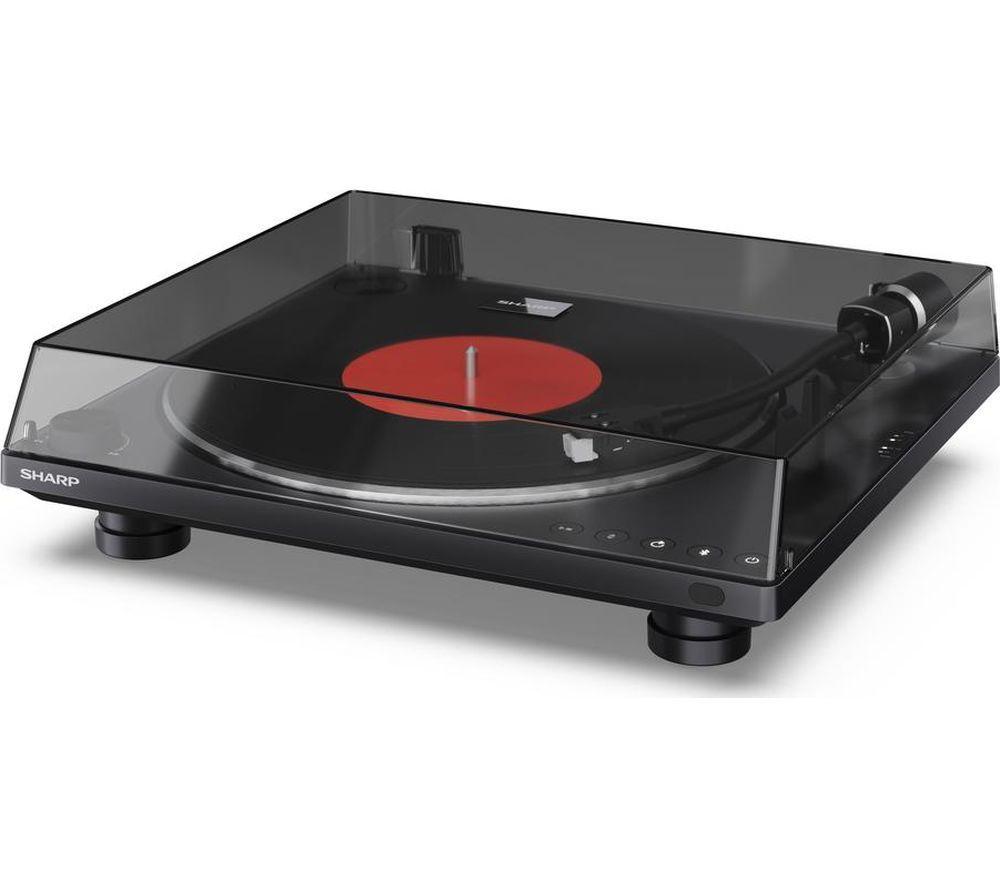 SHARP RP-TT100 Fully Automatic Bluetooth Turntable with Remote Control - Matte Black image number 3 of 12