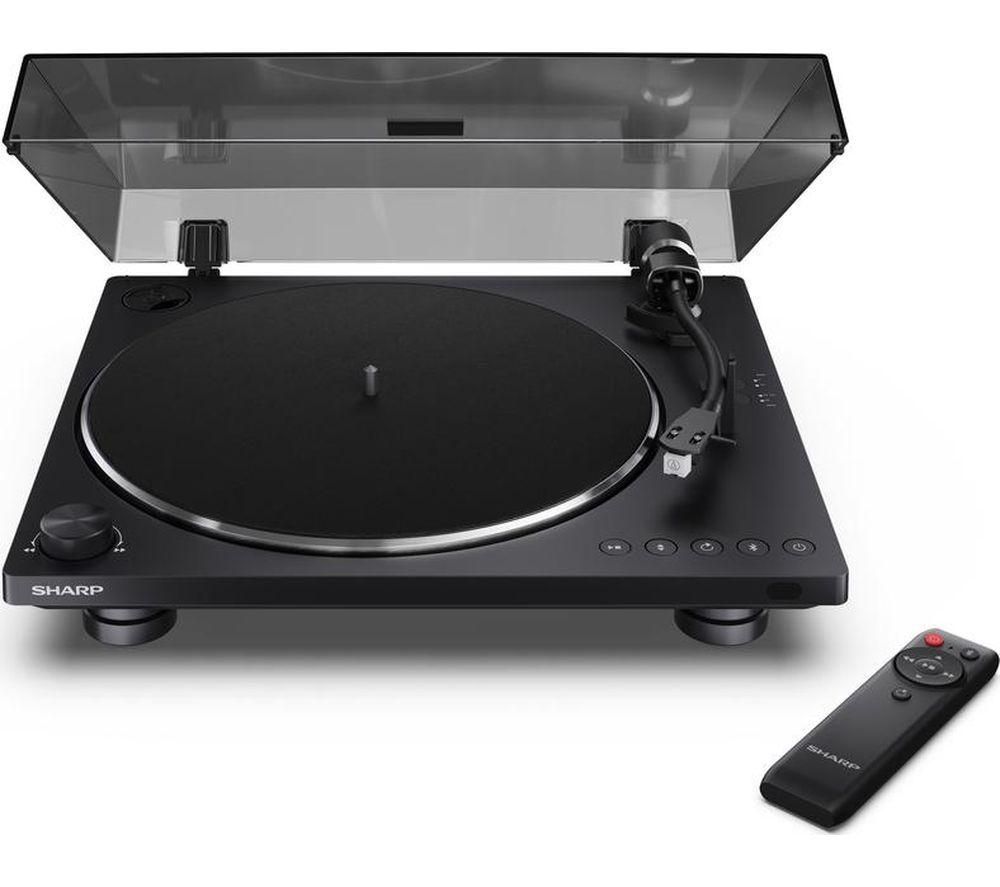 SHARP RP-TT100 Fully Automatic Bluetooth Turntable with Remote Control - Matte Black image number 7 of 12